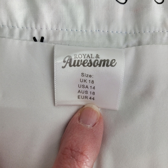 Royal & Awesome Womens Partoon Golf Skort Loud Cartoon Comics Side Zip Size 14 - Picture 12 of 14